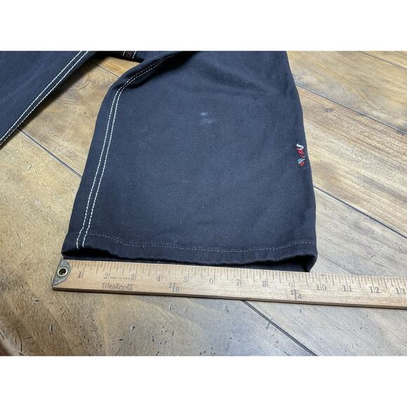 Vintage Y2K Hip Hop Black Embroidered Coogi Jeans Size 40x32 - Picture 14 of 15